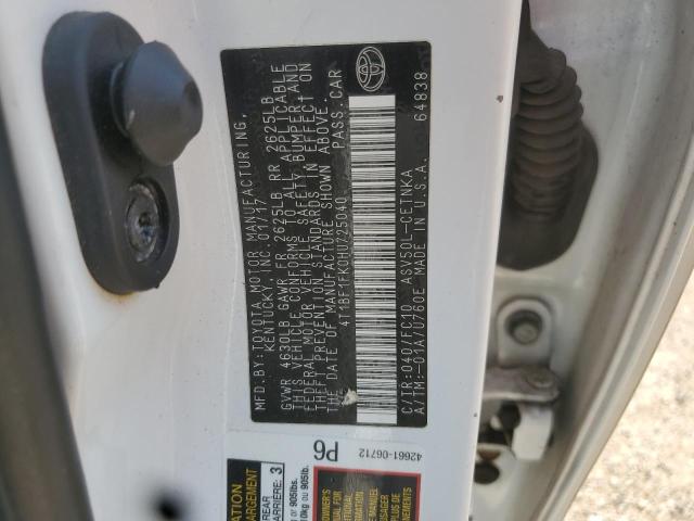 2017 TOYOTA CAMRY LE 4T1BF1FK0HU725040