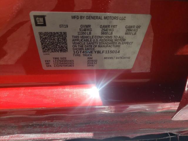 2020 GMC SIERRA K25 1GT49NEY8LF115014