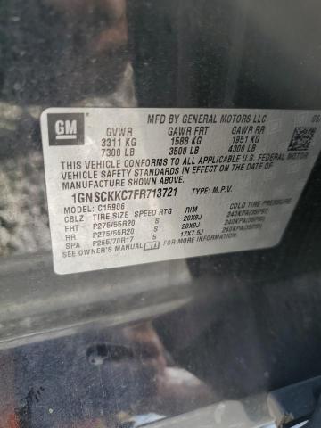 2015 CHEVROLET SUBURBAN C 1GNSCKKC7FR713721