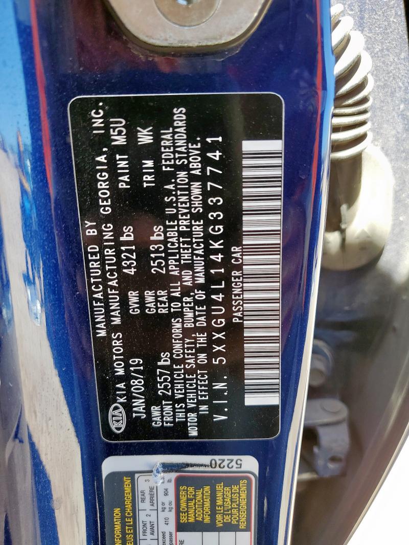 2019 KIA OPTIMA EX 5XXGU4L14KG337741