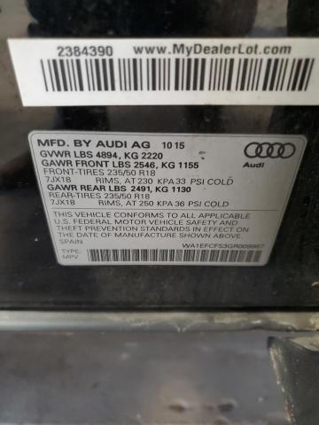 2016 AUDI Q3 PREMIUM WA1EFCFS3GR009967