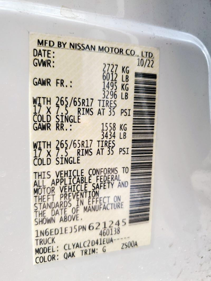 2023 NISSAN FRONTIER S - 1N6ED1EJ5PN621245