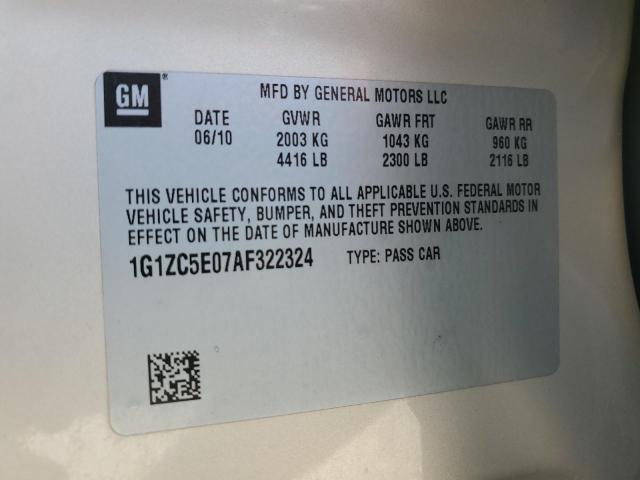 1g1zc5e07af322324 - 2010 Chevrolet malibu 1lt - #63224785
