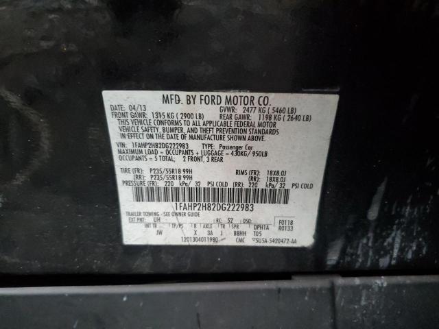 2013 FORD TAURUS SEL - 1FAHP2H82DG222983