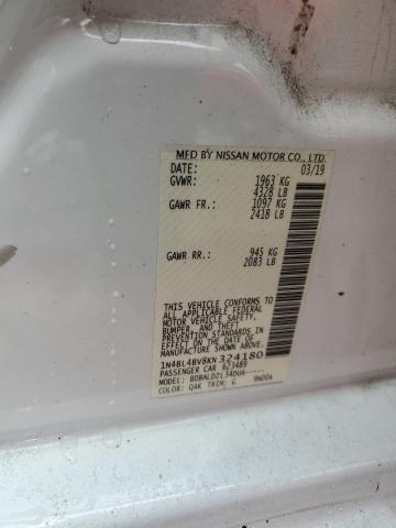 2019 NISSAN ALTIMA S - 1N4BL4BV8KN324180