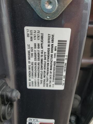 2017 HONDA CR-V LX 7FARW5H37HE014920