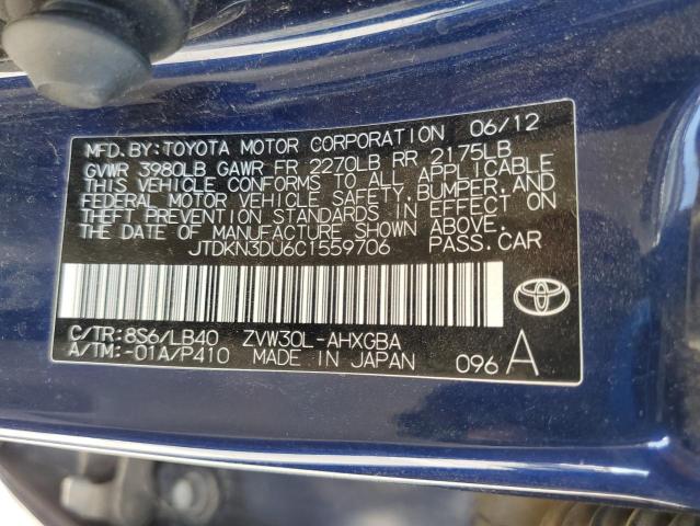 2012 TOYOTA PRIUS - JTDKN3DU6C1559706