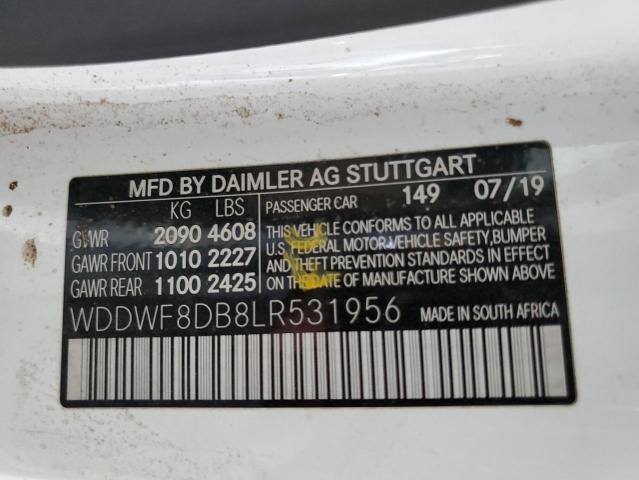 2020 MERCEDES-BENZ C 300 WDDWF8DB8LR531956