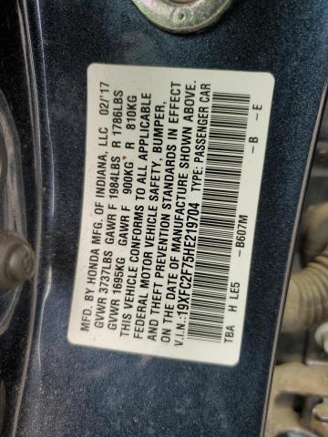 2017 HONDA CIVIC EX 19XFC2F75HE219704