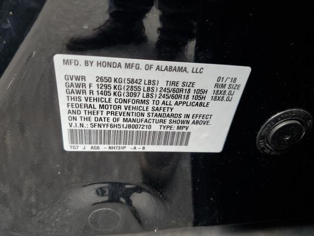 2018 HONDA PILOT EXL - 5FNYF6H51JB007210