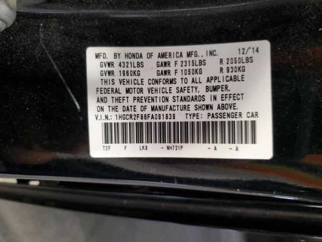 2015 HONDA ACCORD EXL 1HGCR2F86FA091839