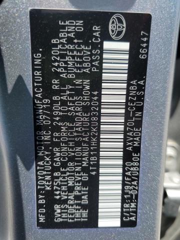 2019 TOYOTA CAMRY L - 4T1B11HK2KU832044