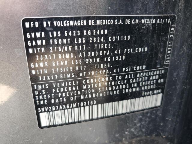 2018 VOLKSWAGEN TIGUAN SE - 3VV2B7AX6JM103169