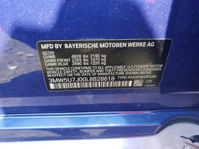 2020 BMW M340I 3MW5U7J00L8B28618