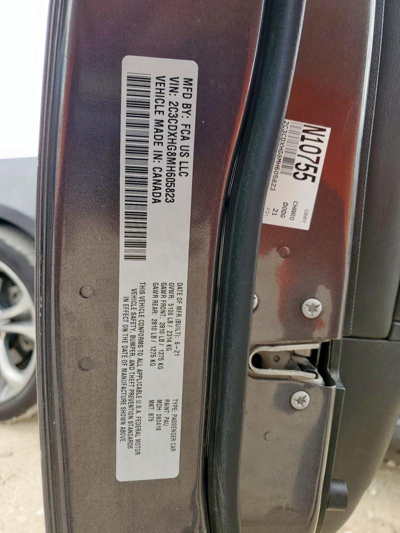 2021 DODGE CHARGER GT 2C3CDXHG8MH605823