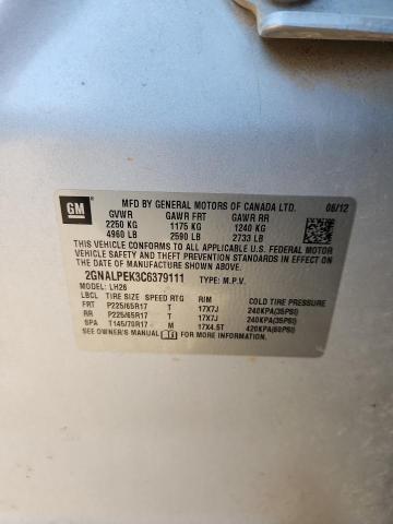 2012 CHEVROLET EQUINOX LT - 2GNALPEK3C6379111
