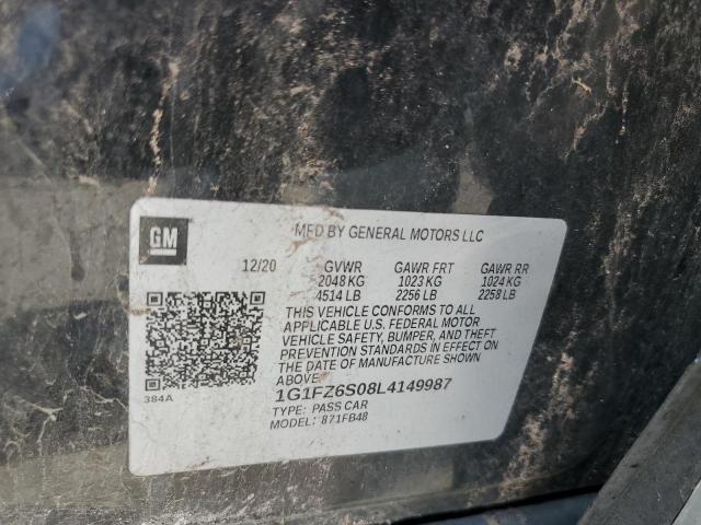 2020 CHEVROLET BOLT EV PR 1G1FZ6S08L4149987