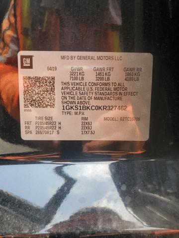 2019 GMC YUKON SLT 1GKS1BKC0KR327462