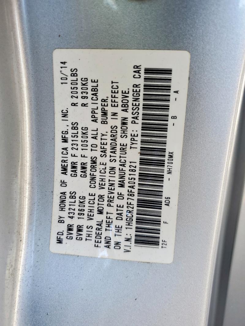 2015 HONDA ACCORD EX 1HGCR2F78FA051821