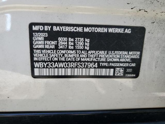 2024 BMW I4 M50 WBY33AW03RFS37964