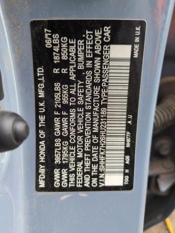 2017 HONDA CIVIC LX SHHFK7H26HU231189