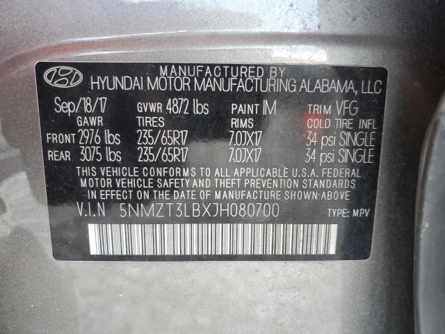 2018 HYUNDAI SANTA FE S - 5NMZT3LBXJH080700