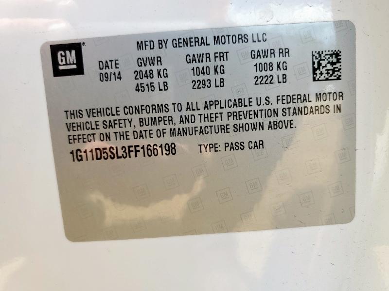2015 CHEVROLET MALIBU 2LT - 1G11D5SL3FF166198