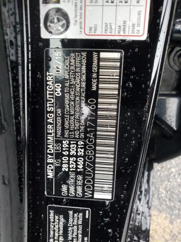2016 MERCEDES-BENZ S MERCEDES WDDUX7GB0GA171760