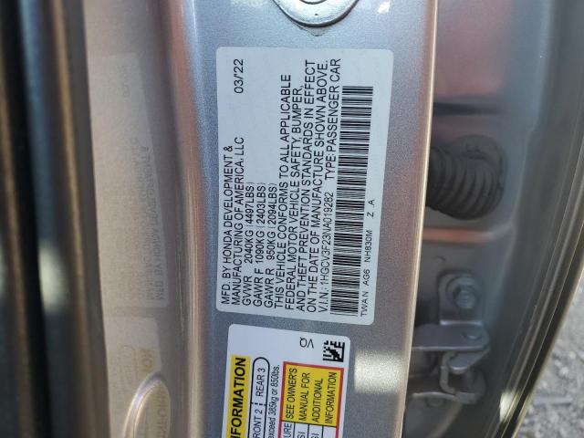 2022 HONDA ACCORD HYBRID SPORT 1HGCV3F23NA019282