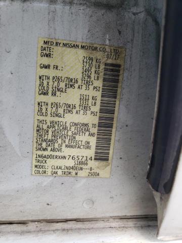 2017 NISSAN FRONTIER S 1N6AD0ERXHN765714