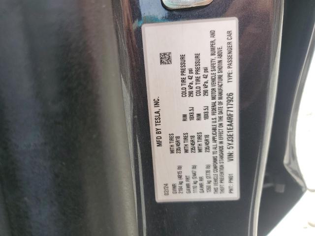 2024 TESLA MODEL 3 - 5YJ3E1EA4RF717926
