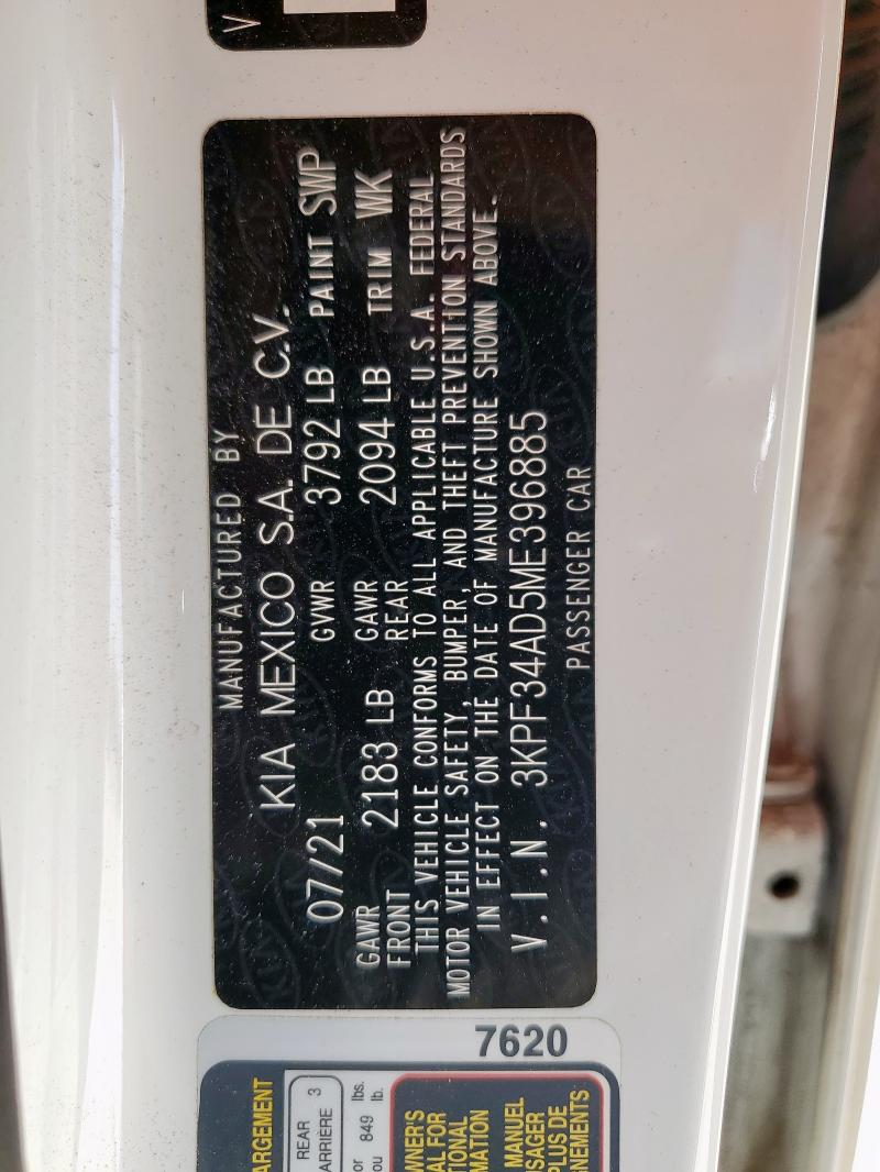 2021 KIA FORTE GT L - 3KPF34AD5ME396885