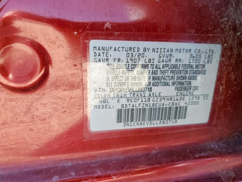 2020 NISSAN VERSA SV - 3N1CN8EV5LL883718