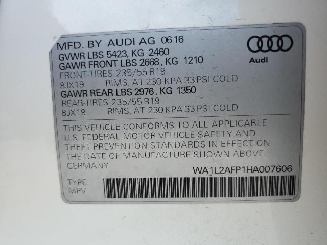 2017 AUDI Q5 PREMIUM WA1L2AFP1HA007606