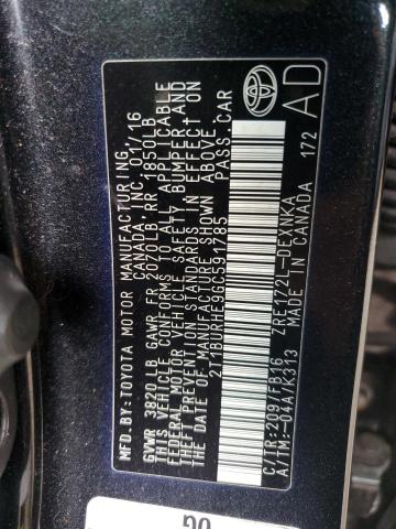 2016 TOYOTA COROLLA L 2T1BURHE9GC591785