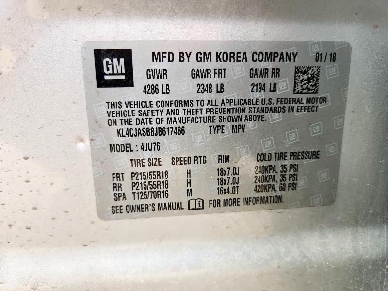 2018 BUICK ENCORE PRE KL4CJASB8JB617466