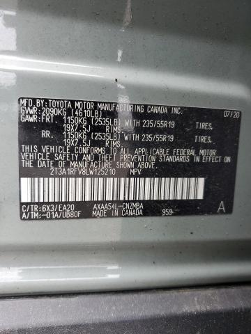 2020 TOYOTA RAV4 XLE P 2T3A1RFV8LW125210