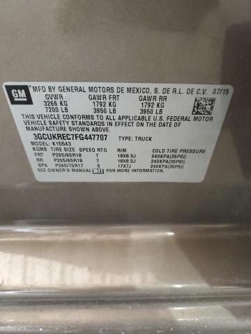 2015 CHEVROLET SILVERADO - 3GCUKREC7FG447707