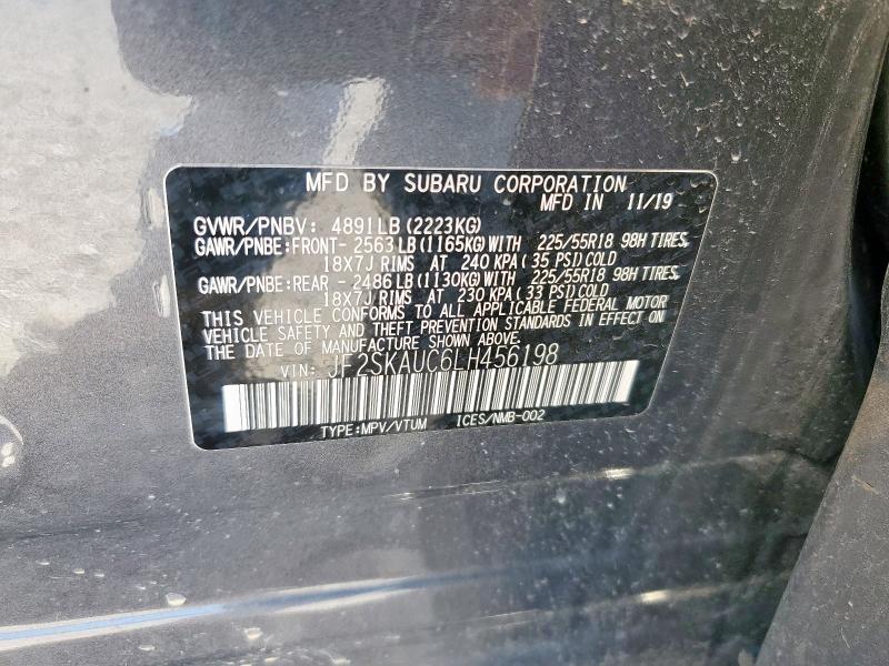 2020 SUBARU FORESTER L JF2SKAUC6LH456198