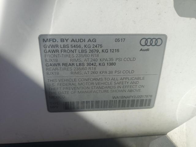 2018 AUDI Q5 PREMIUM WA1BNAFY2J2017878