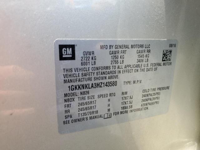 2017 GMC ACADIA SLE 1GKKNKLA3HZ143580