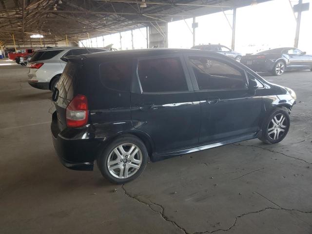 HONDA FIT S 2007 black  gas JHMGD38607S028312 photo #4