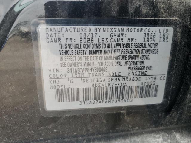 2017 NISSAN SENTRA S 3N1AB7AP8HY390403