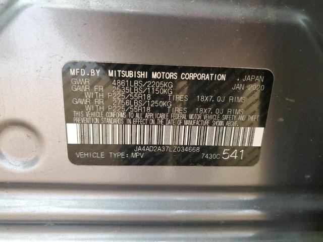 2020 MITSUBISHI OUTLANDER JA4AD2A37LZ034668