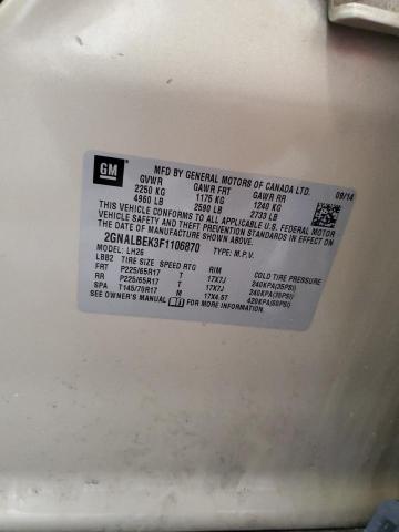 2015 CHEVROLET EQUINOX LT - 2GNALBEK3F1106870