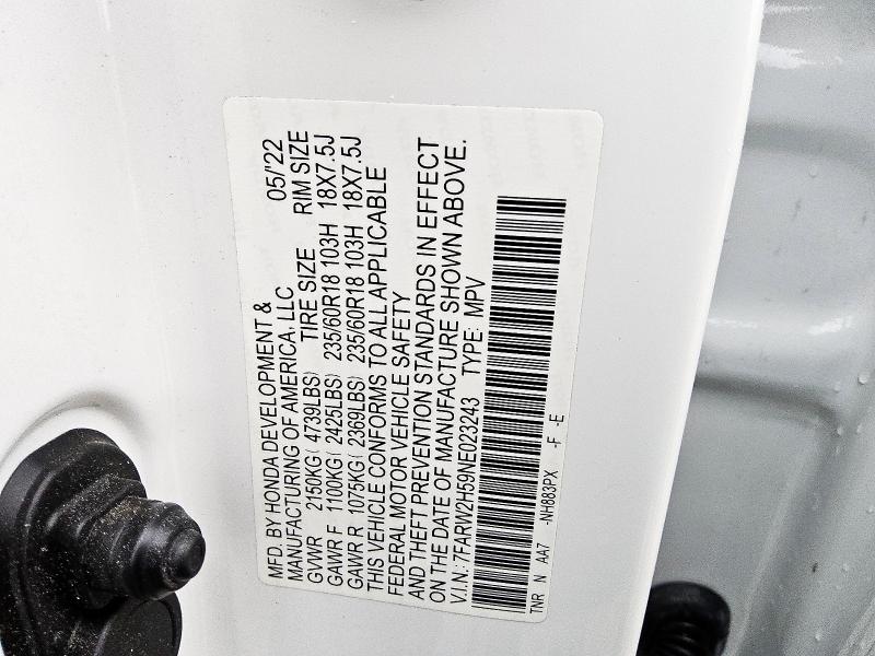 2022 HONDA CR-V EX 7FARW2H59NE023243