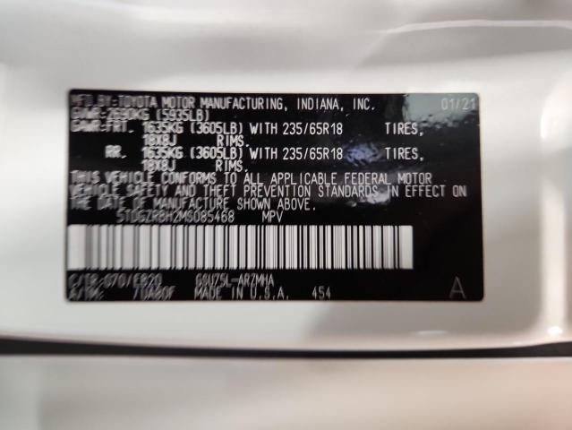 2021 TOYOTA HIGHLANDER 5TDGZRBH2MS085468