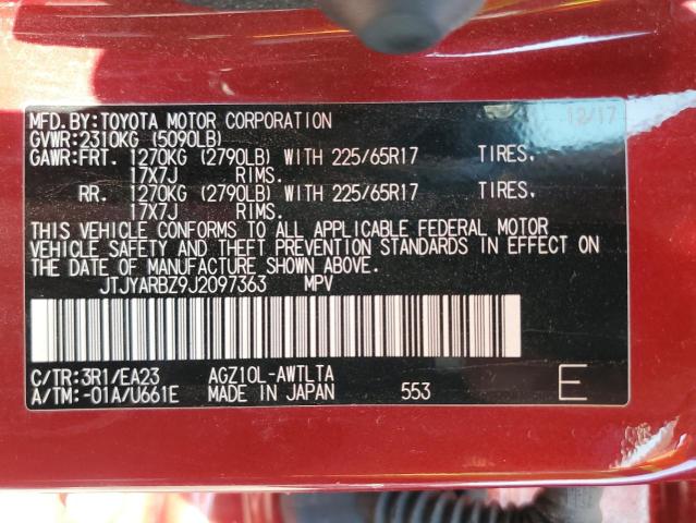 2018 LEXUS NX 300 BAS JTJYARBZ9J2097363
