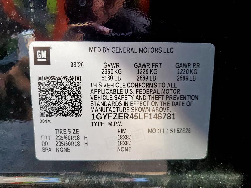 2020 CADILLAC XT4 SPORT 1GYFZER45LF146781