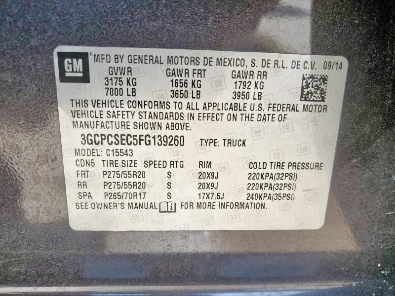 2015 CHEVROLET SILVERADO #3275792556